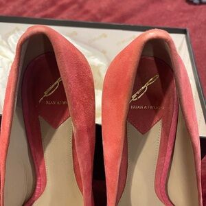 Brian Atwood Pink Suede Heels
